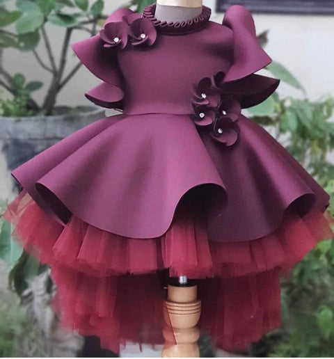 Pre-Order: Wine Knee Length Dress