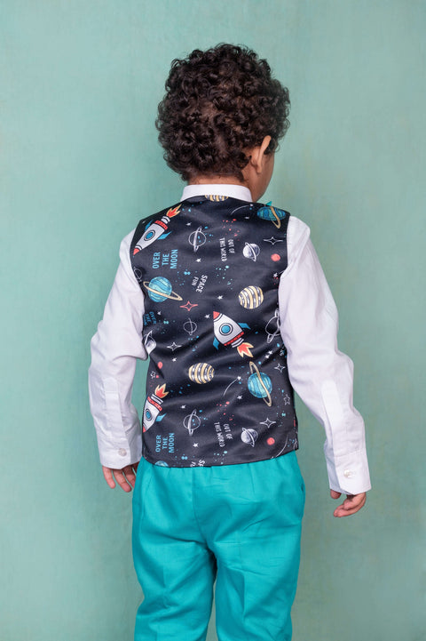 Pre-Order: Space Visit Three piece Waist Coat Set