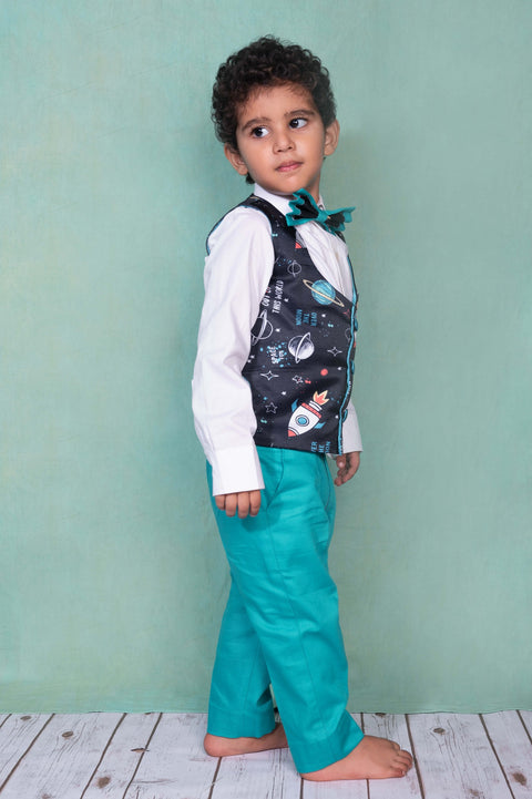 Pre-Order: Space Visit Three piece Waist Coat Set