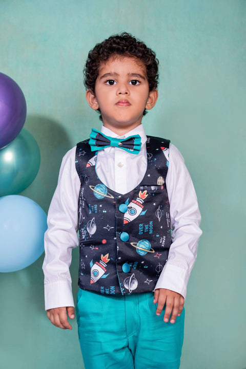 Pre-Order: Space Visit Three piece Waist Coat Set