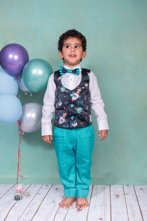 Pre-Order: Space Visit Three piece Waist Coat Set