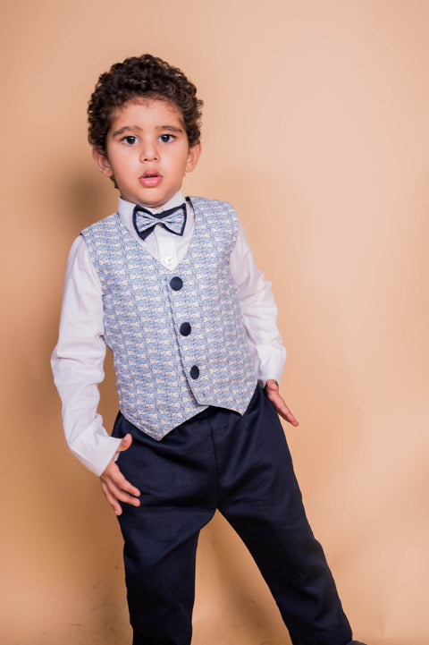 Pre-Order: Elephant Print Waistcoat Set