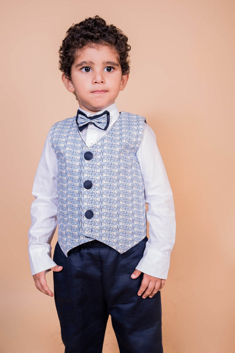 Pre-Order: Elephant Print Waistcoat Set