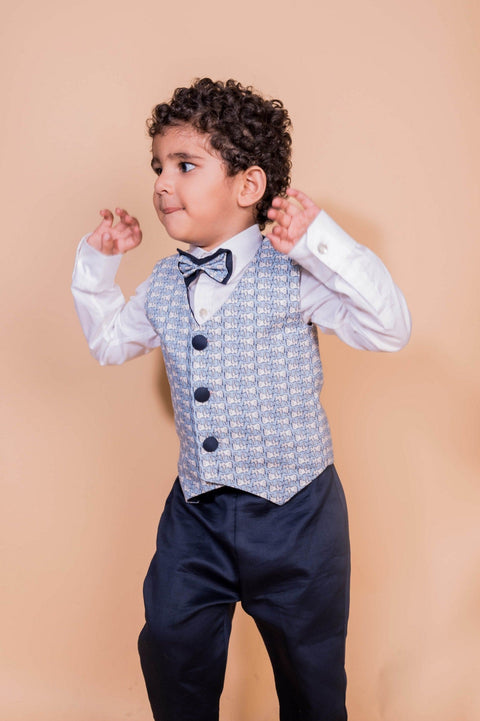 Pre-Order: Elephant Print Waistcoat Set