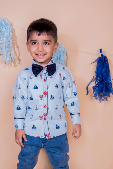 Pre-Order:  Life is Nautical Shirt with Bow Tie