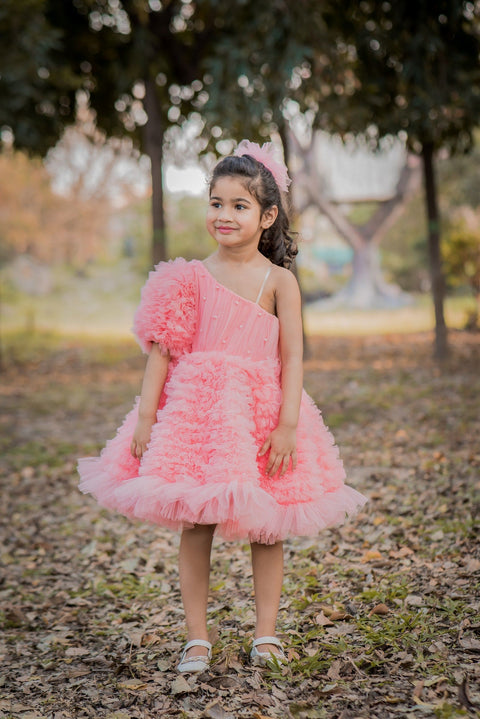 Pre-Order: Crazy Ruffles, One-Shoulder Dress