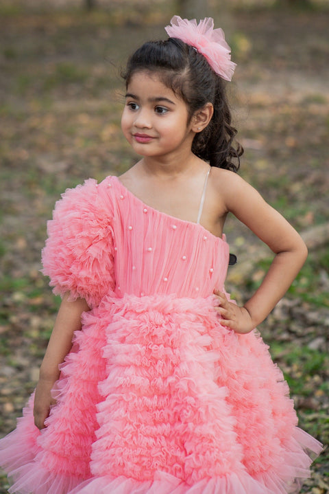 Pre-Order: Crazy Ruffles, One-Shoulder Dress