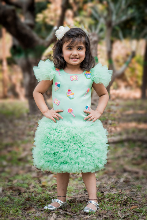 Pre-Order: Candyfloss Mint Frilly Dress