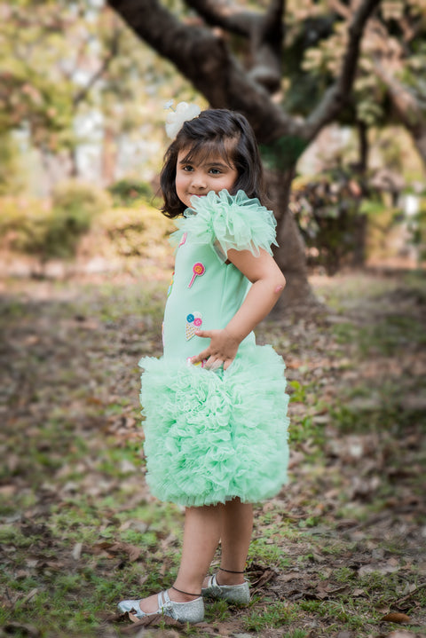 Pre-Order: Candyfloss Mint Frilly Dress