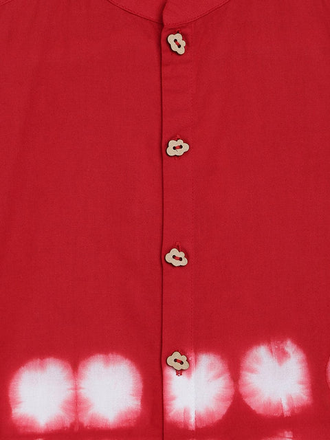 Boys Shirt Tie Dye Clamp - Red