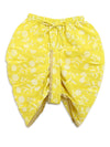 Baby Boy Dhoti Kurta Premium Cotton Set Embroidered- Yellow