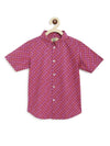 Boys Mundu Dhoti Shirt Set-Purple