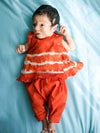 Baby Girl Set Tie Dye Stripe - Orange