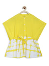 Girls Kaftan Dress Tie Dye Clamp - Yellow