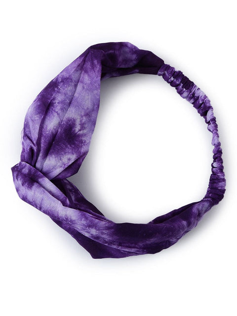Headband Tie Dye Twist Knot - Purple