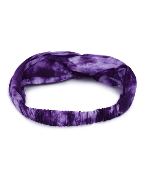 Headband Tie Dye Twist Knot - Purple