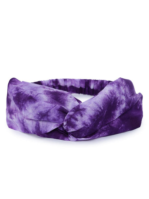 Headband Tie Dye Twist Knot - Purple