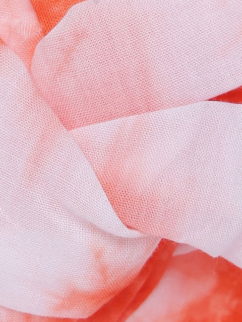 Headband Tie Dye Twist Knot - Orange