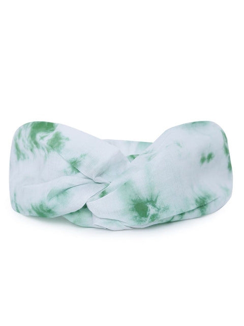 Headband Tie Dye Twist Knot - Green