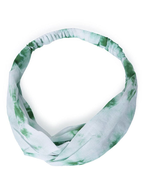 Headband Tie Dye Twist Knot - Green