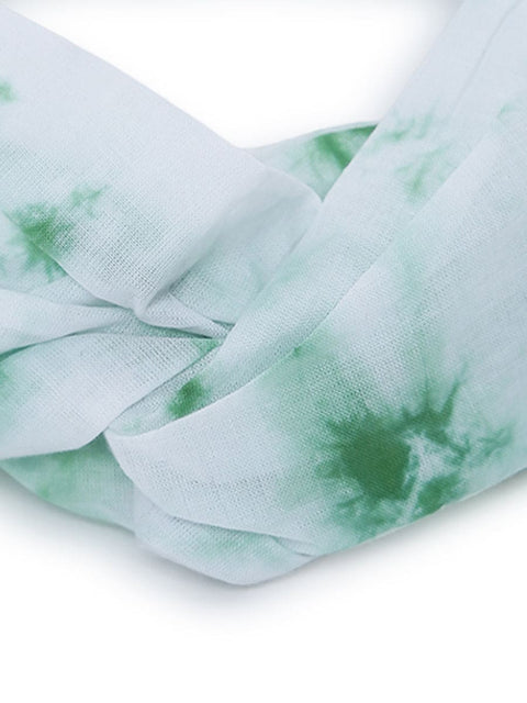Headband Tie Dye Twist Knot - Green