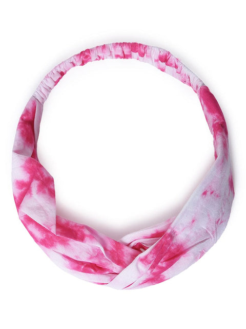 Headband Tie Dye Twist Knot - Pink