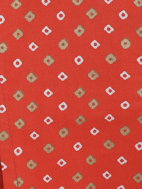 Girls Ruffle Saree-Cream