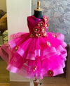 Pre-Order: Flower Gown with Multilayered Skirt
