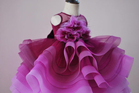 Pre-Order: Maroon Ombre Layered Dress