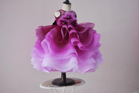 Pre-Order: Maroon Ombre Layered Dress