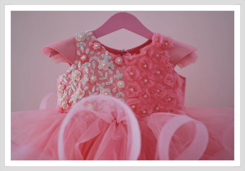 Pre-Order: Peach Ombre Mutilated Dress