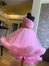 Pre-Order: Pink Bouncy High Low Gown