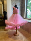 Pre-Order: Pink Bouncy High Low Gown