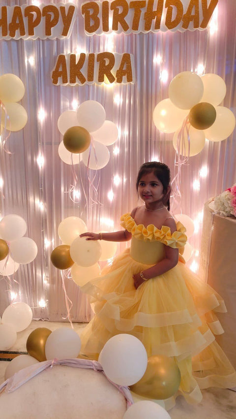 Pre-Order: Yellow Ruffled Gown