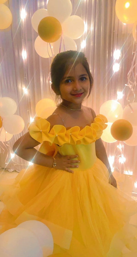 Pre-Order: Yellow Ruffled Gown