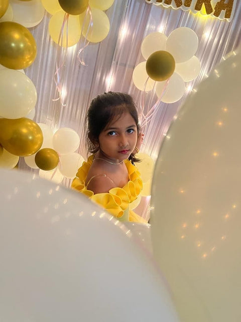 Pre-Order: Yellow Ruffled Gown