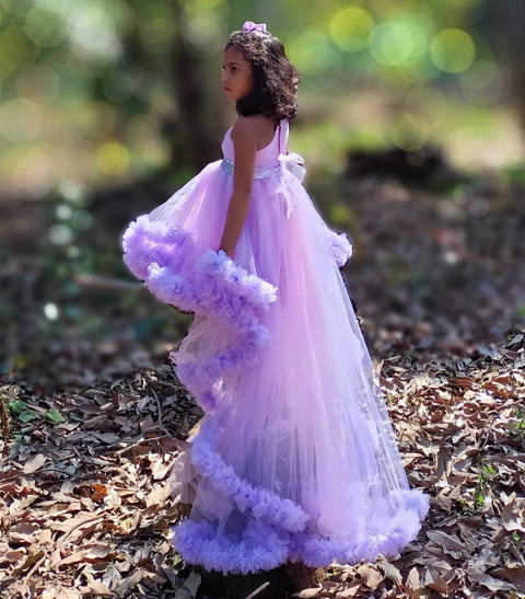 Pre-Order: Lavender Bouncy High Low Gown