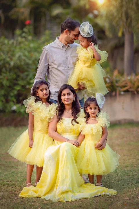 Pre-Order: Yellow Off-Shoulder Beautiful Dress