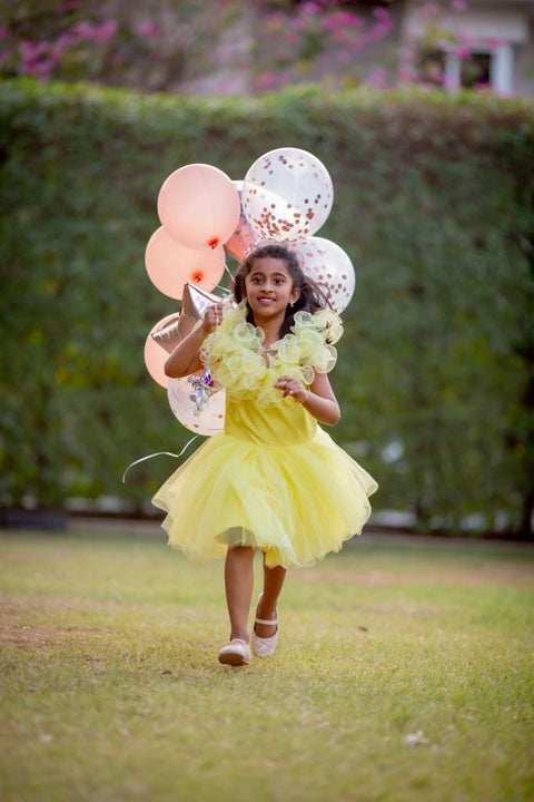 Pre-Order: Yellow Off-Shoulder Beautiful Dress
