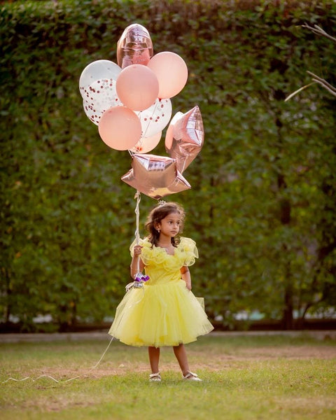 Pre-Order: Yellow Off-Shoulder Beautiful Dress