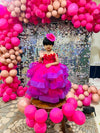 Pre-Order: Hot Pink Ruffle Gown