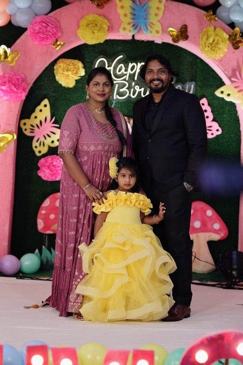 Pre-Order: Yellow Ruffled Gown