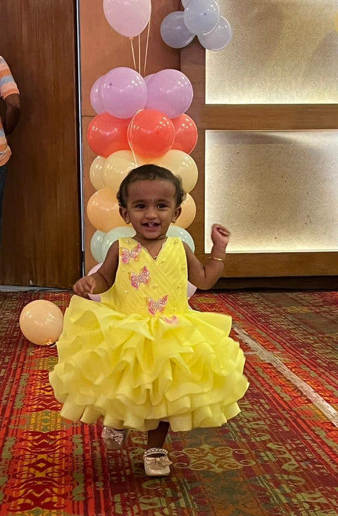 Pre-Order: White Frilled Butterfly Dress