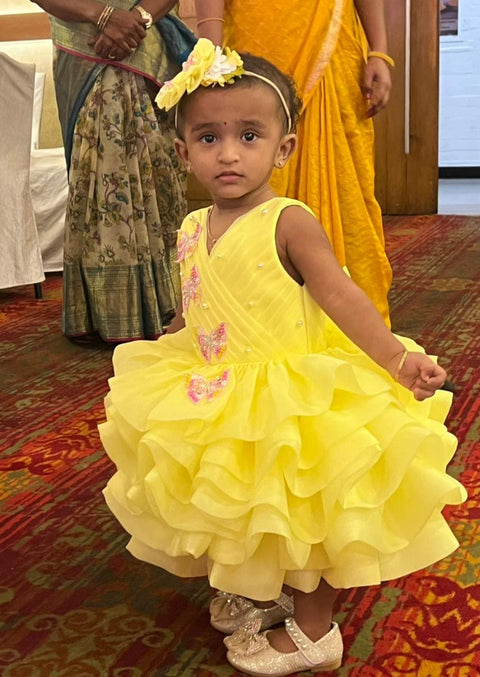 Pre-Order: White Frilled Butterfly Dress