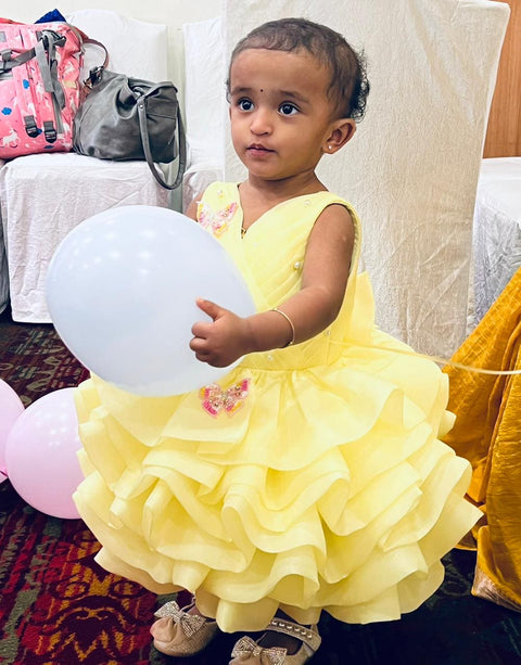 Pre-Order: White Frilled Butterfly Dress