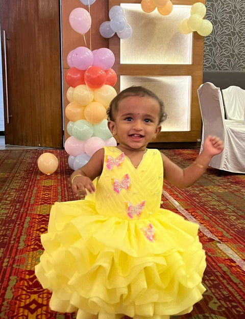 Pre-Order: White Frilled Butterfly Dress