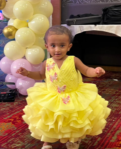 Pre-Order: White Frilled Butterfly Dress