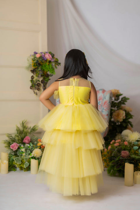 Pre-Order: Yellow Blossom High-Low Gown