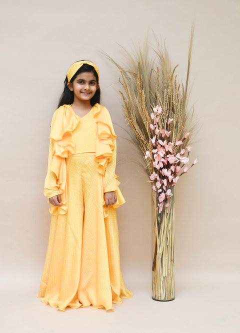 Pre-Order: Yellow Printed Top and Sharara