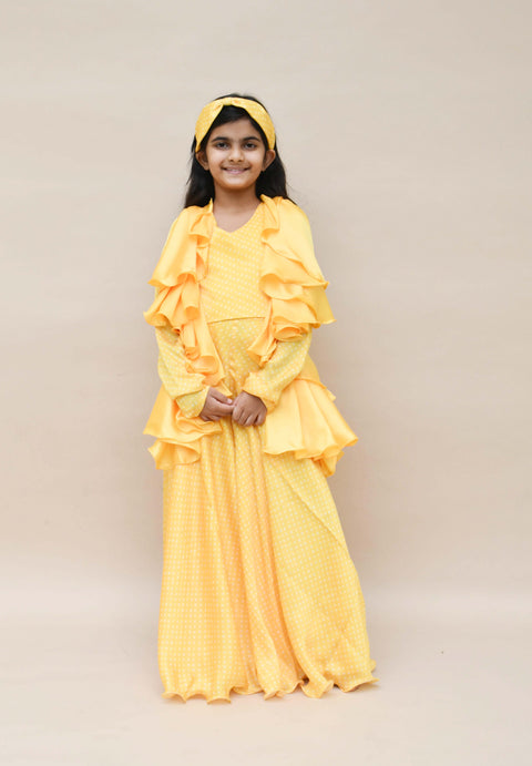 Pre-Order: Yellow Printed Top and Sharara